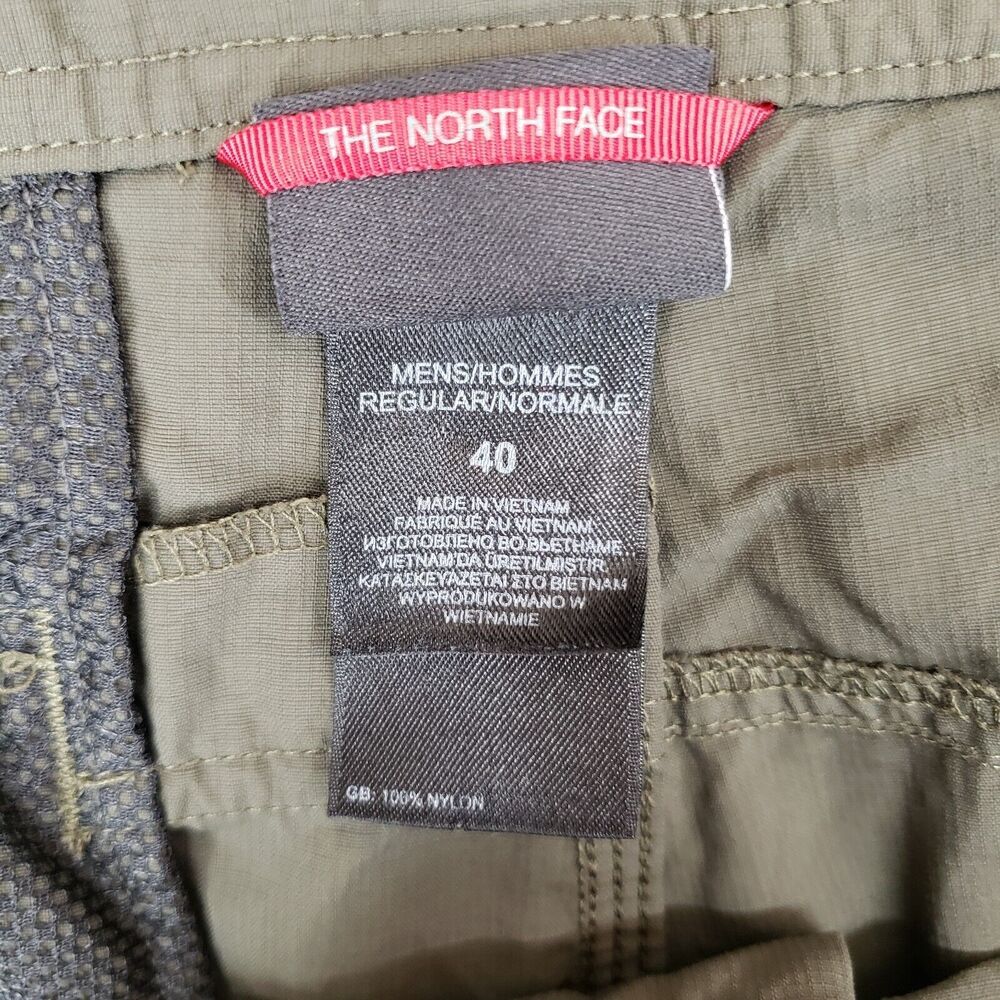 The North Face Ripstop Cargo Hiking Shorts Mens 40 Army Olive Green Camping - Picture 4 of 6